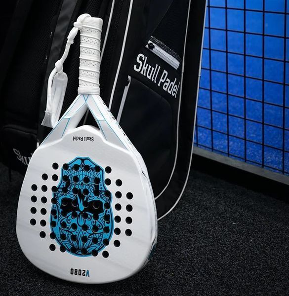 Ракетка для падел-тенісу Skull Padel V2080 White Blue 12K 120326 фото