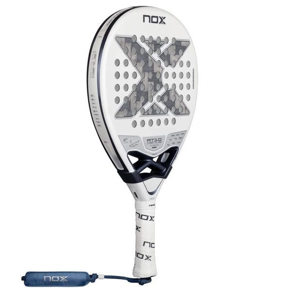 Ракетка для падел-тенниса NOX AT10 GENIUS 12K ALUM XTREM LITE BY AGUSTIN TAPIA, белая 120432 фото