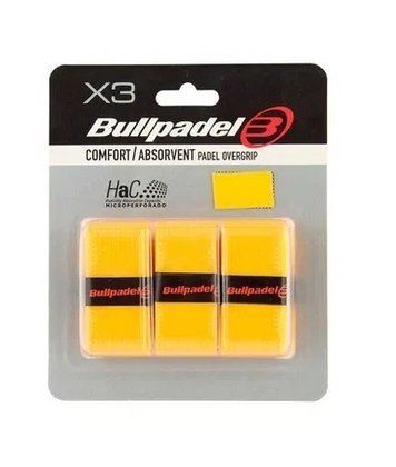 Обмотка Bullpadel Overgrip padel (3 шт), для падел-тенниса, желтая 120366 фото