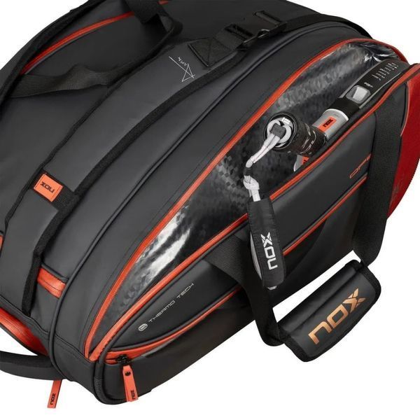 Сумка для падела NOX LUXURY OPEN SERIES BLACK/RED PADEL BAG 120282 фото