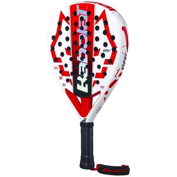 Ракетка для падел-тенниса Babolat 2025 Technical Viper  Juan Lebr&oacute;n белая с красным 120009 фото