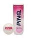 Мячи для падел-тенниса PINQ Padel Balls Pink 3 шт, White 120700 фото 1