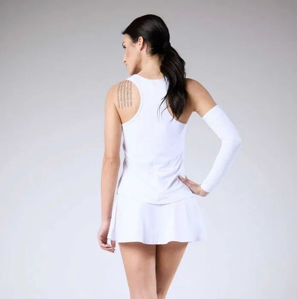 Компрессионные спортивные рукава Floky No Strain White (2 штуки) для падел-тенниса 105109 фото