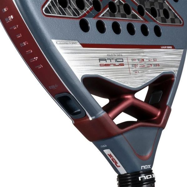 Ракетка для  падел-тенісу Nox AT10 GENIUS 12K RACKET BY AGUSTIN TAPIA 2025 сіра 120023 фото