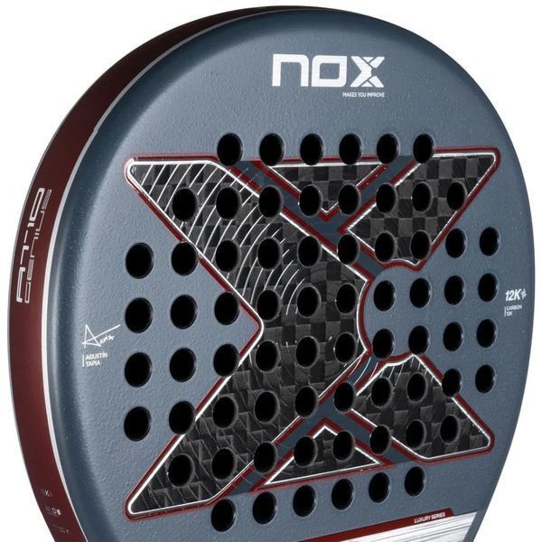 Ракетка для  падел-тенісу Nox AT10 GENIUS 12K RACKET BY AGUSTIN TAPIA 2025 сіра 120023 фото