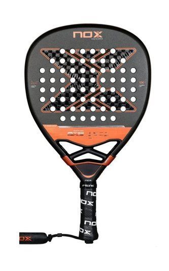 Ракетка для  падел-тенісу Nox AT10 GENIUS 12K RACKET BY AGUSTIN TAPIA 2025 сіра/помаранчева 120024 фото