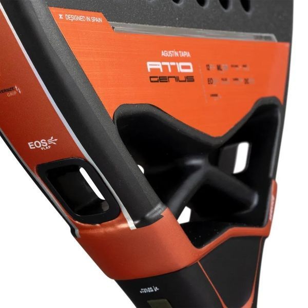 Ракетка для  падел-тенісу Nox AT10 GENIUS 12K RACKET BY AGUSTIN TAPIA 2025 сіра/помаранчева 120024 фото