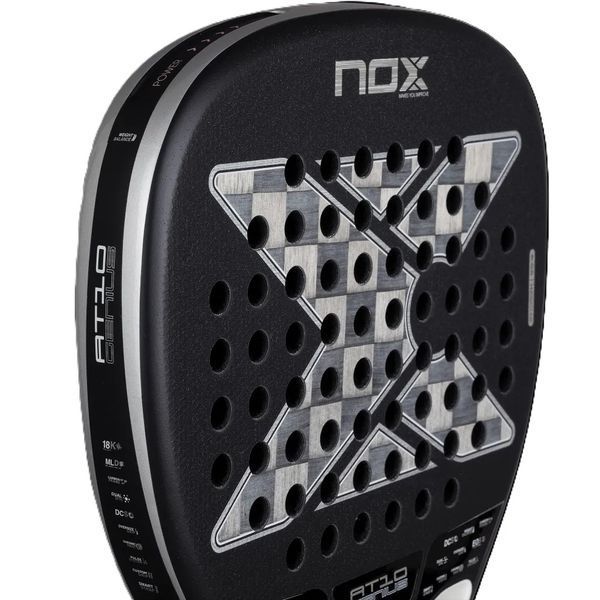 Ракетка для падел-тенісу NOX AT10 GENIUS ATTACK 18K ALUM BY AGUSTIN TAPIA, чорна 120086 фото