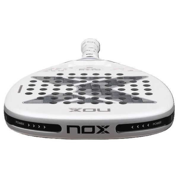 Ракетка для падел-тенниса NOX AT10 GENIUS ATTACK 12K ALUM XTREM BY AGUSTIN TAPIA, белая 120087 фото