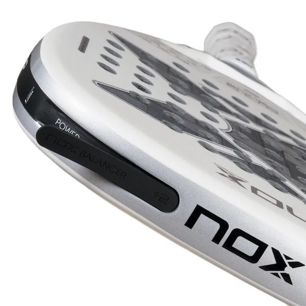 Ракетка для падел-тенниса NOX AT10 GENIUS ATTACK 12K ALUM XTREM BY AGUSTIN TAPIA, белая 120087 фото