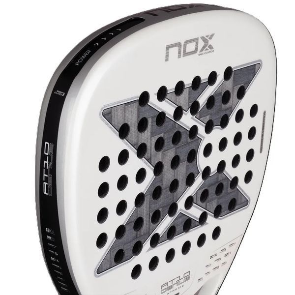 Ракетка для падел-тенниса NOX AT10 GENIUS ATTACK 12K ALUM XTREM BY AGUSTIN TAPIA, белая 120087 фото